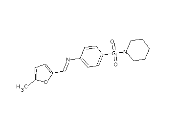 N-[(5-methyl-2-furyl)methylene]-4-(1-piperidinylsulfonyl)aniline