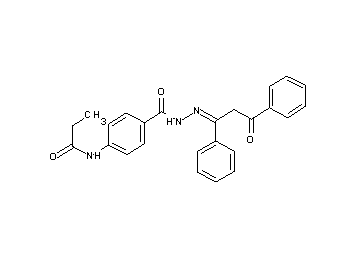 N-(4-{[2-(3-oxo-1,3-diphenylpropylidene)hydrazino]carbonyl}phenyl)propanamide