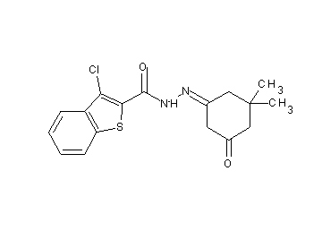 3-chloro-N'-(3,3-dimethyl-5-oxocyclohexylidene)-1-benzothiophene-2-carbohydrazide