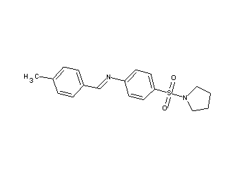 N-(4-methylbenzylidene)-4-(1-pyrrolidinylsulfonyl)aniline