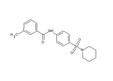 3-methyl-N-[4-(1-piperidinylsulfonyl)phenyl]benzamide