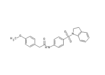 N-[4-(2,3-dihydro-1H-indol-1-ylsulfonyl)phenyl]-2-(4-methoxyphenyl)acetamide