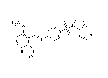 4-(2,3-dihydro-1H-indol-1-ylsulfonyl)-N-[(2-methoxy-1-naphthyl)methylene]aniline