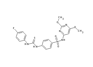 N-(2,6-dimethoxy-4-pyrimidinyl)-4-({[(4-fluorophenyl)amino]carbonothioyl}amino)benzenesulfonamide
