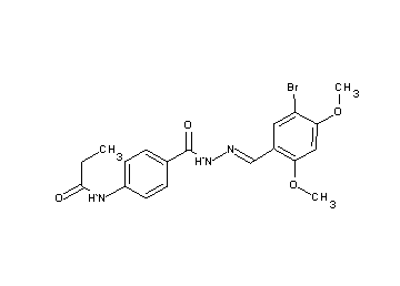 N-(4-{[2-(5-bromo-2,4-dimethoxybenzylidene)hydrazino]carbonyl}phenyl)propanamide - Click Image to Close