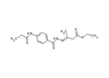 ethyl 3-{[4-(propionylamino)benzoyl]hydrazono}butanoate