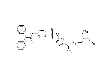 N-(4-{[(5-ethyl-1,3,4-thiadiazol-2-yl)amino]sulfonyl}phenyl)-2,2-diphenylacetamide - N,N-diethylethanamine (1:1)