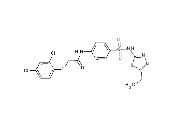 2-(2,4-dichlorophenoxy)-N-(4-{[(5-ethyl-1,3,4-thiadiazol-2-yl)amino]sulfonyl}phenyl)acetamide - Click Image to Close