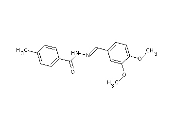 N'-(3,4-dimethoxybenzylidene)-4-methylbenzohydrazide - Click Image to Close