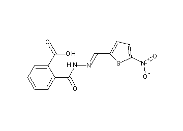 2-({2-[(5-nitro-2-thienyl)methylene]hydrazino}carbonyl)benzoic acid