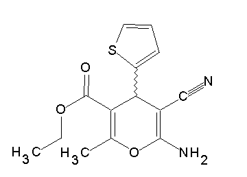 ethyl 6-amino-5-cyano-2-methyl-4-(2-thienyl)-4H-pyran-3-carboxylate