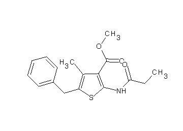 methyl 5-benzyl-4-methyl-2-(propionylamino)-3-thiophenecarboxylate
