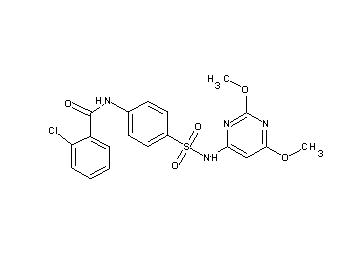 2-chloro-N-(4-{[(2,6-dimethoxy-4-pyrimidinyl)amino]sulfonyl}phenyl)benzamide