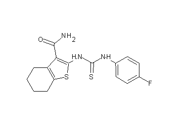 2-({[(4-fluorophenyl)amino]carbonothioyl}amino)-4,5,6,7-tetrahydro-1-benzothiophene-3-carboxamide