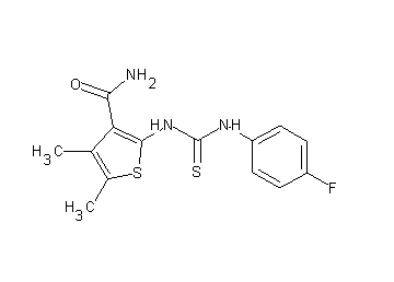 2-({[(4-fluorophenyl)amino]carbonothioyl}amino)-4,5-dimethyl-3-thiophenecarboxamide