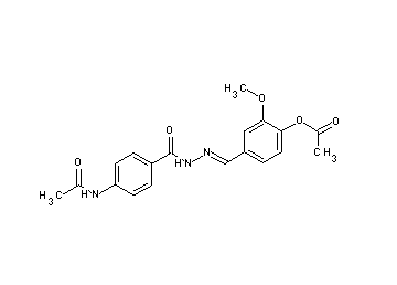 4-{2-[4-(acetylamino)benzoyl]carbonohydrazonoyl}-2-methoxyphenyl acetate