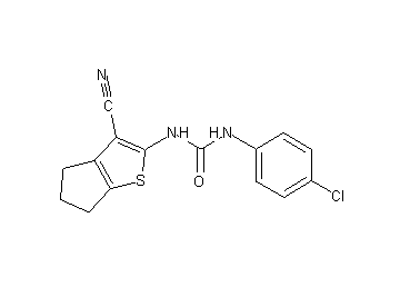N-(4-chlorophenyl)-N'-(3-cyano-5,6-dihydro-4H-cyclopenta[b]thien-2-yl)urea