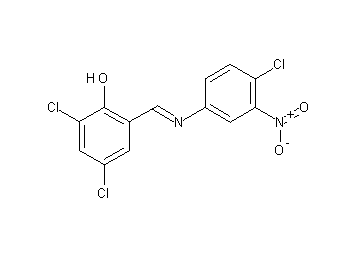 2,4-dichloro-6-{[(4-chloro-3-nitrophenyl)imino]methyl}phenol
