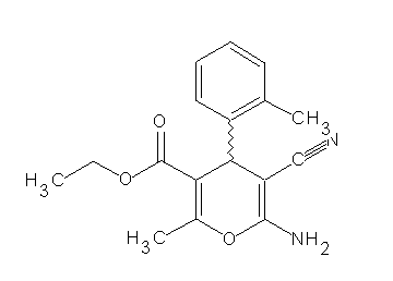 ethyl 6-amino-5-cyano-2-methyl-4-(2-methylphenyl)-4H-pyran-3-carboxylate