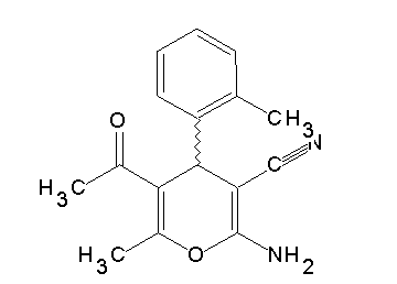 5-acetyl-2-amino-6-methyl-4-(2-methylphenyl)-4H-pyran-3-carbonitrile