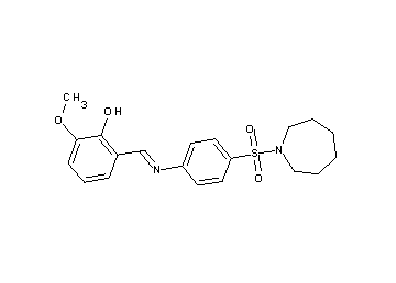 2-({[4-(1-azepanylsulfonyl)phenyl]imino}methyl)-6-methoxyphenol