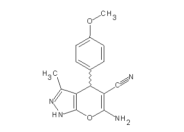 6-amino-4-(4-methoxyphenyl)-3-methyl-1,4-dihydropyrano[2,3-c]pyrazole-5-carbonitrile