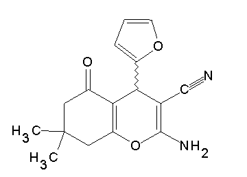 2-amino-4-(2-furyl)-7,7-dimethyl-5-oxo-5,6,7,8-tetrahydro-4H-chromene-3-carbonitrile