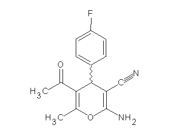 5-acetyl-2-amino-4-(4-fluorophenyl)-6-methyl-4H-pyran-3-carbonitrile