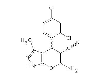 6-amino-4-(2,4-dichlorophenyl)-3-methyl-1,4-dihydropyrano[2,3-c]pyrazole-5-carbonitrile