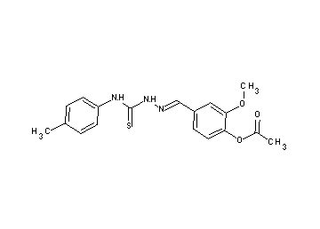 2-methoxy-4-(2-{[(4-methylphenyl)amino]carbonothioyl}carbonohydrazonoyl)phenyl acetate