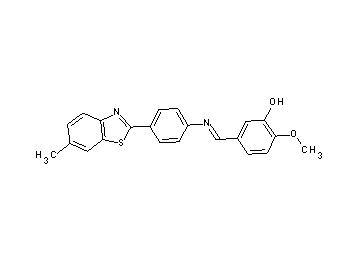 2-methoxy-5-({[4-(6-methyl-1,3-benzothiazol-2-yl)phenyl]imino}methyl)phenol