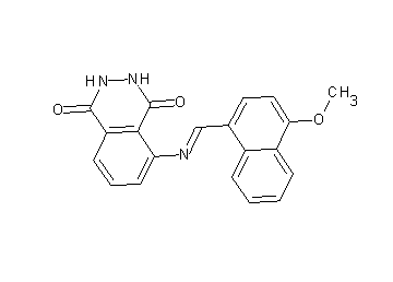 5-{[(4-methoxy-1-naphthyl)methylene]amino}-2,3-dihydro-1,4-phthalazinedione