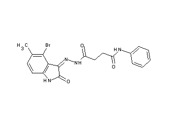 4-[2-(4-bromo-5-methyl-2-oxo-1,2-dihydro-3H-indol-3-ylidene)hydrazino]-4-oxo-N-phenylbutanamide