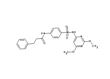 N-(4-{[(2,6-dimethoxy-4-pyrimidinyl)amino]sulfonyl}phenyl)-3-phenylpropanamide