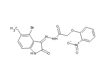 N'-(4-bromo-5-methyl-2-oxo-1,2-dihydro-3H-indol-3-ylidene)-2-(2-nitrophenoxy)acetohydrazide - Click Image to Close