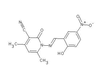 1-[(2-hydroxy-5-nitrobenzylidene)amino]-4,6-dimethyl-2-oxo-1,2-dihydro-3-pyridinecarbonitrile