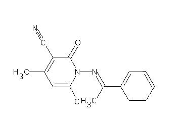 4,6-dimethyl-2-oxo-1-[(1-phenylethylidene)amino]-1,2-dihydro-3-pyridinecarbonitrile - Click Image to Close