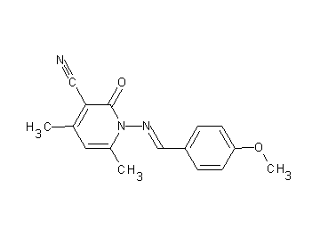 1-[(4-methoxybenzylidene)amino]-4,6-dimethyl-2-oxo-1,2-dihydro-3-pyridinecarbonitrile