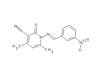 4,6-dimethyl-1-[(3-nitrobenzylidene)amino]-2-oxo-1,2-dihydro-3-pyridinecarbonitrile