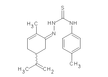5-isopropenyl-2-methyl-2-cyclohexen-1-one N-(4-methylphenyl)thiosemicarbazone