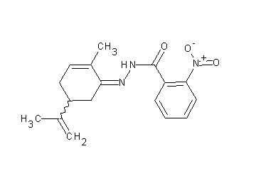 N'-(5-isopropenyl-2-methyl-2-cyclohexen-1-ylidene)-2-nitrobenzohydrazide