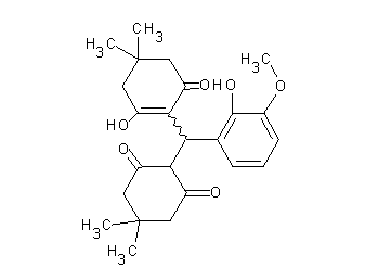 2-[(2-hydroxy-4,4-dimethyl-6-oxo-1-cyclohexen-1-yl)(2-hydroxy-3-methoxyphenyl)methyl]-5,5-dimethyl-1,3-cyclohexanedione