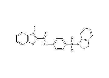 3-chloro-N-[4-(2,3-dihydro-1H-indol-1-ylsulfonyl)phenyl]-1-benzothiophene-2-carboxamide