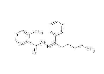 2-methyl-N'-(1-phenylhexylidene)benzohydrazide