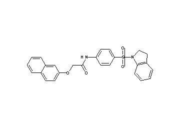N-[4-(2,3-dihydro-1H-indol-1-ylsulfonyl)phenyl]-2-(2-naphthyloxy)acetamide