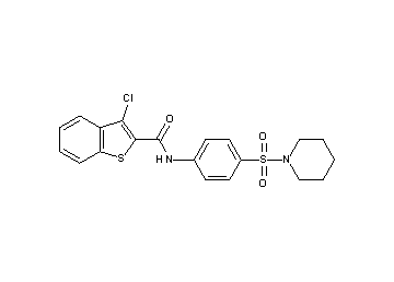 3-chloro-N-[4-(1-piperidinylsulfonyl)phenyl]-1-benzothiophene-2-carboxamide
