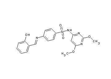 N-(2,6-dimethoxy-4-pyrimidinyl)-4-[(2-hydroxybenzylidene)amino]benzenesulfonamide