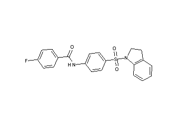 N-[4-(2,3-dihydro-1H-indol-1-ylsulfonyl)phenyl]-4-fluorobenzamide