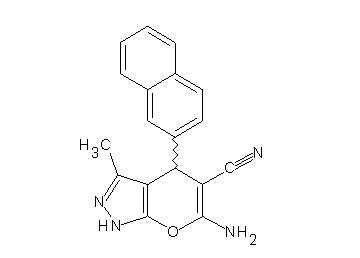 6-amino-3-methyl-4-(2-naphthyl)-1,4-dihydropyrano[2,3-c]pyrazole-5-carbonitrile