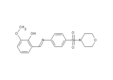 2-methoxy-6-({[4-(4-morpholinylsulfonyl)phenyl]imino}methyl)phenol